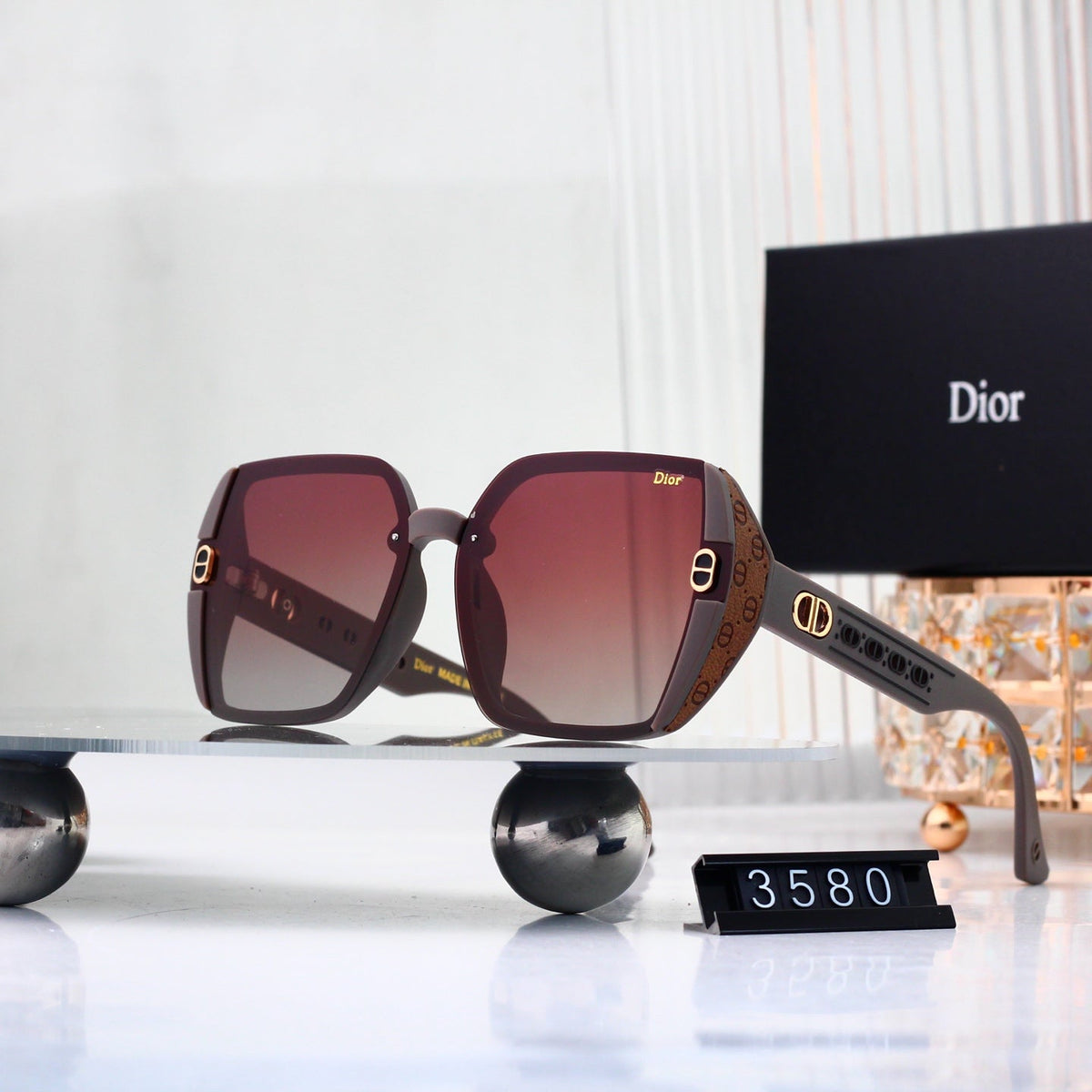 2026 Half Frame Square Gradient Sunglasses