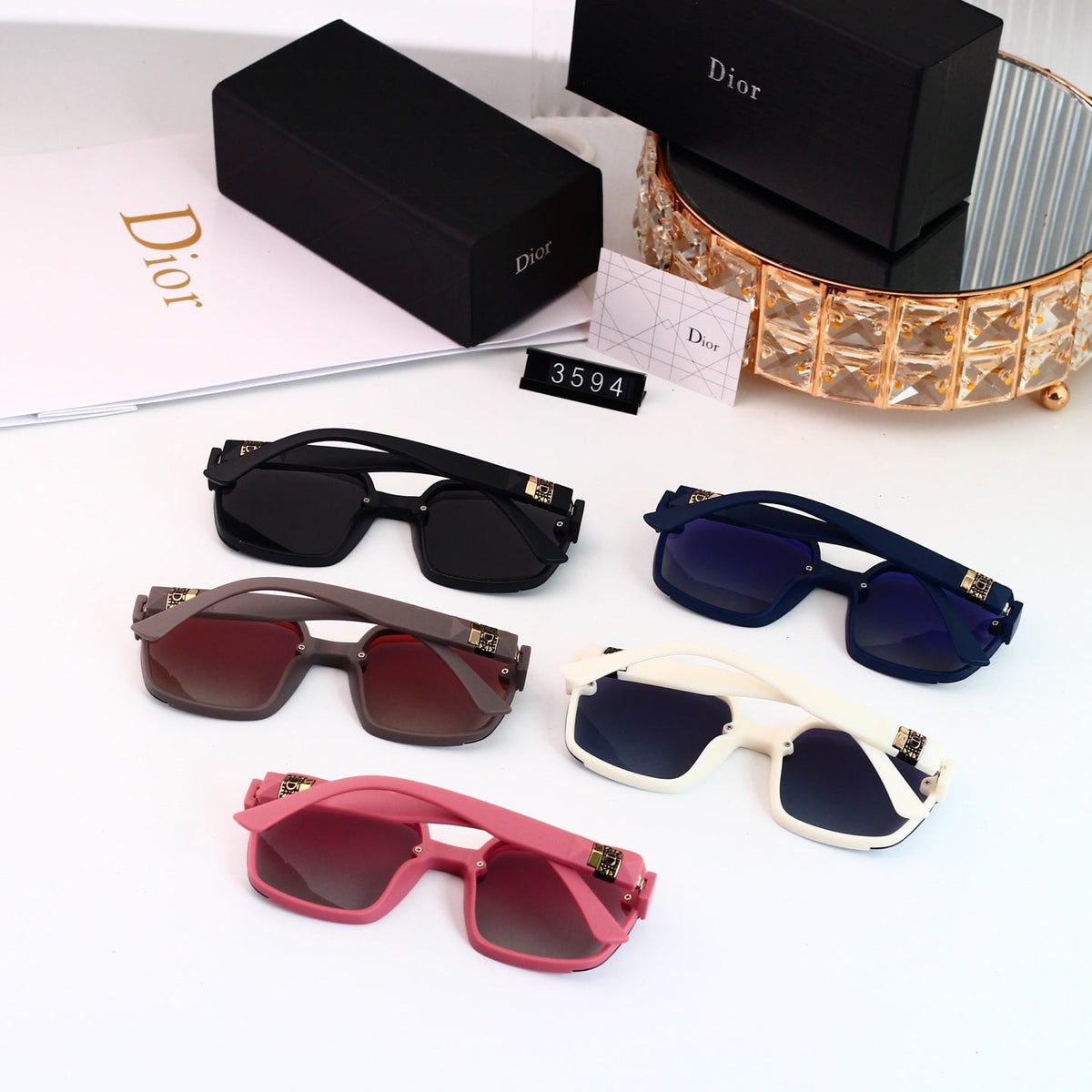 2026 Half Frame Square Gradient Sunglasses