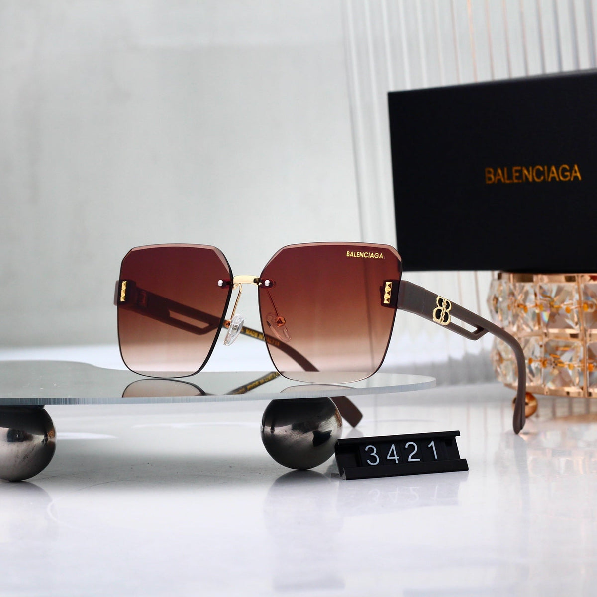 2026 Frameless Metal Gradient Sunglasses