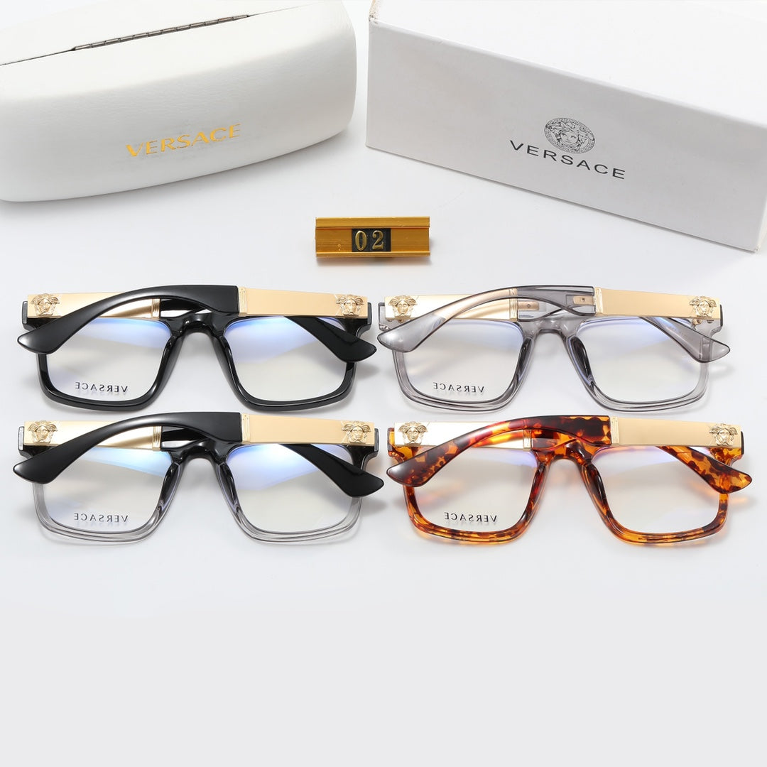 2026 Fashion Metal Emblem Frame Glasses