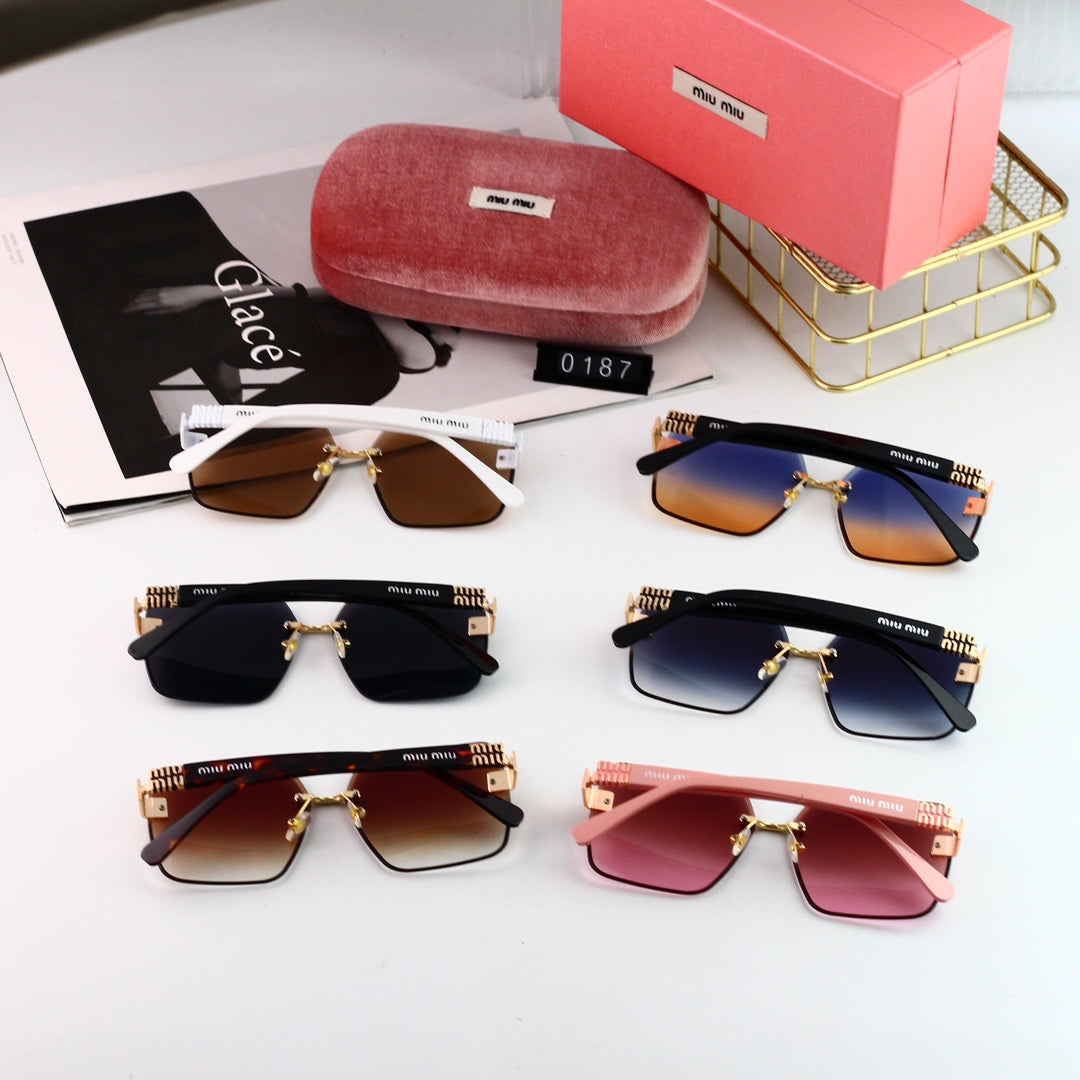2026 Rectangular Metal Fashion Women's Sunglasses
