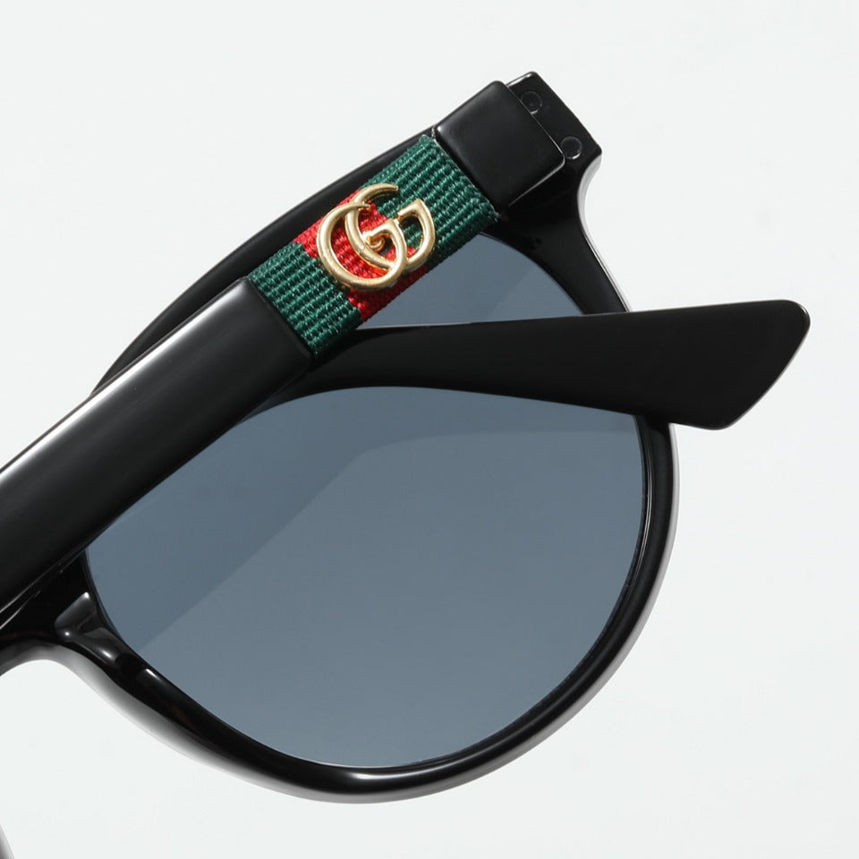 2026 Retro Oval Knitted Stripe G Sunglasses