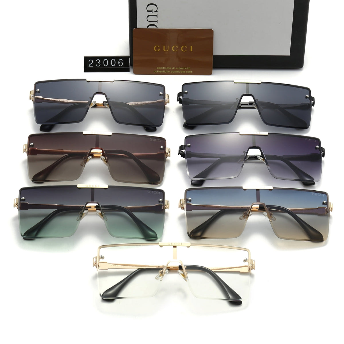 2026 One-Piece Large Frame Square HD Sunglasses