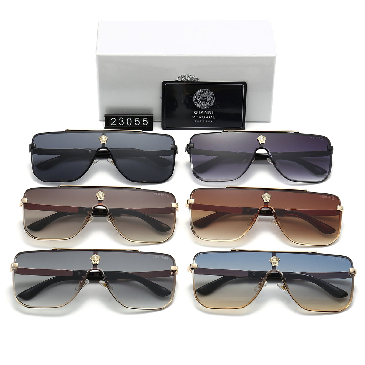2026 Stylish Emblem One Piece Sunglasses