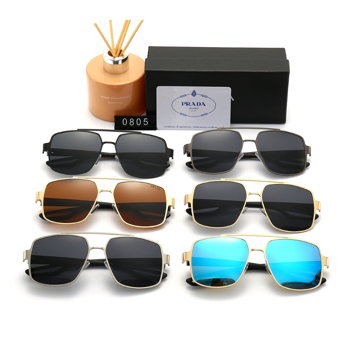 2026 Classic Double Bridge Metal Sunglasses