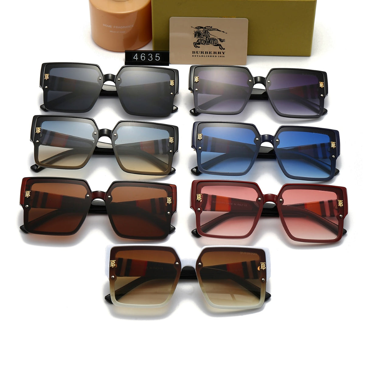 2026 Unisex Fashion Large Frame Plaid Sunglasses