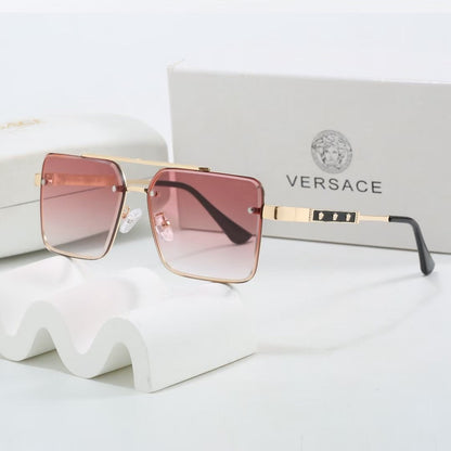 2026 Gradient two-tone metal square sunglasses