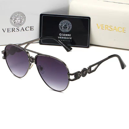 2026 Retro Emblem Metal Double Bridge Sunglasses