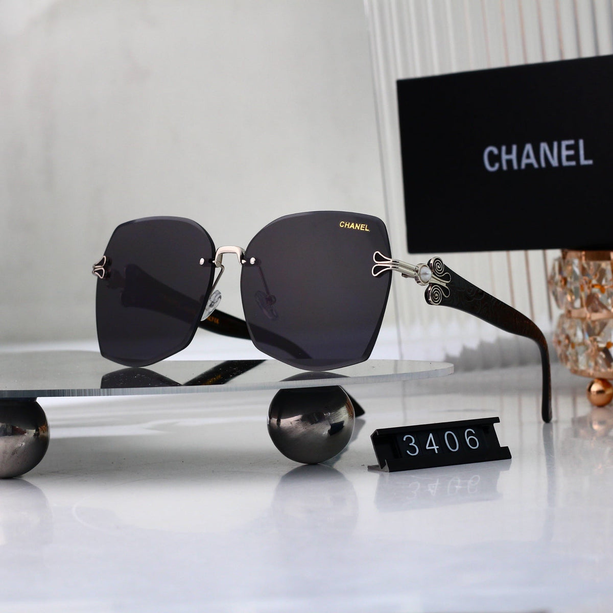 2026 New Half-Frame Metal Sunglasses