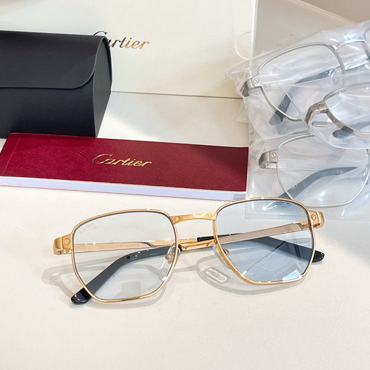 2026 Color change upon exposure to light metal clear sunglasses