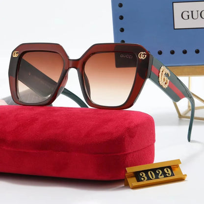 2026 Striped Frame Vintage Sunglasses
