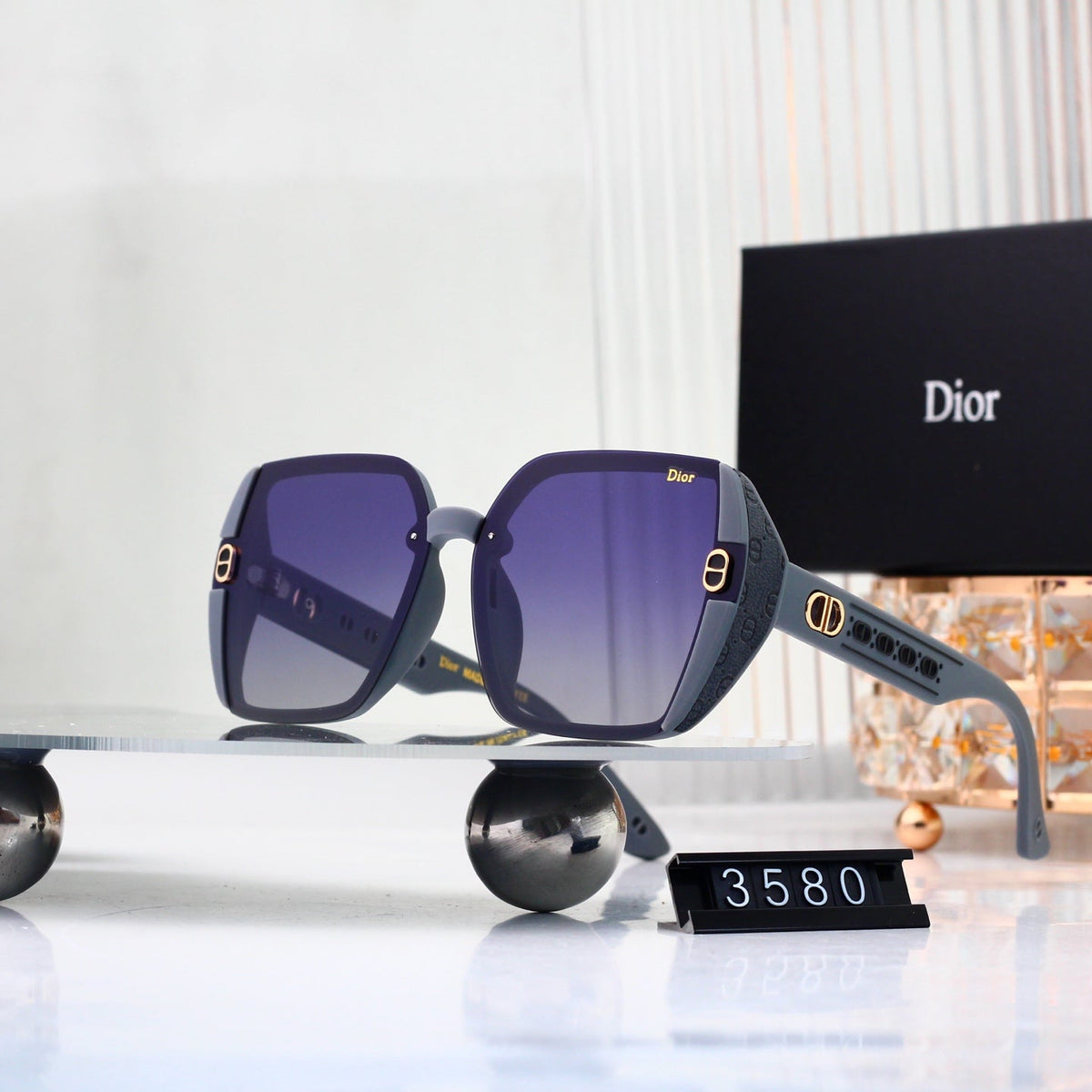 2026 Half Frame Square Gradient Sunglasses