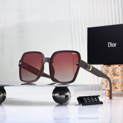 2026 Half Frame Square Gradient Sunglasses