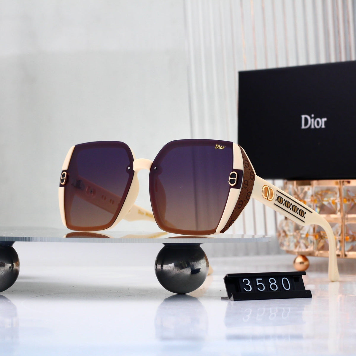 2026 Half Frame Square Gradient Sunglasses