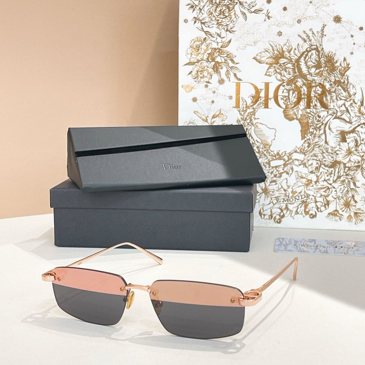 2026 6-color rimless metal sunglasses