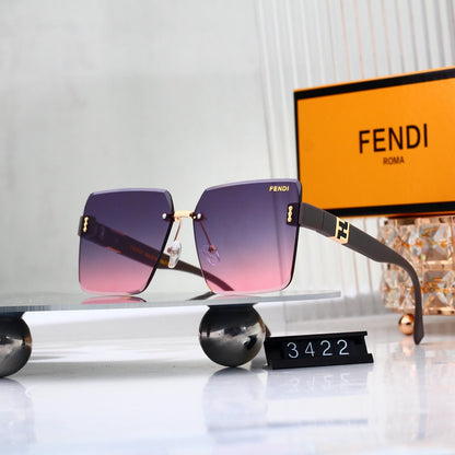 2026 Frameless Square Metal Gradient Sunglasses