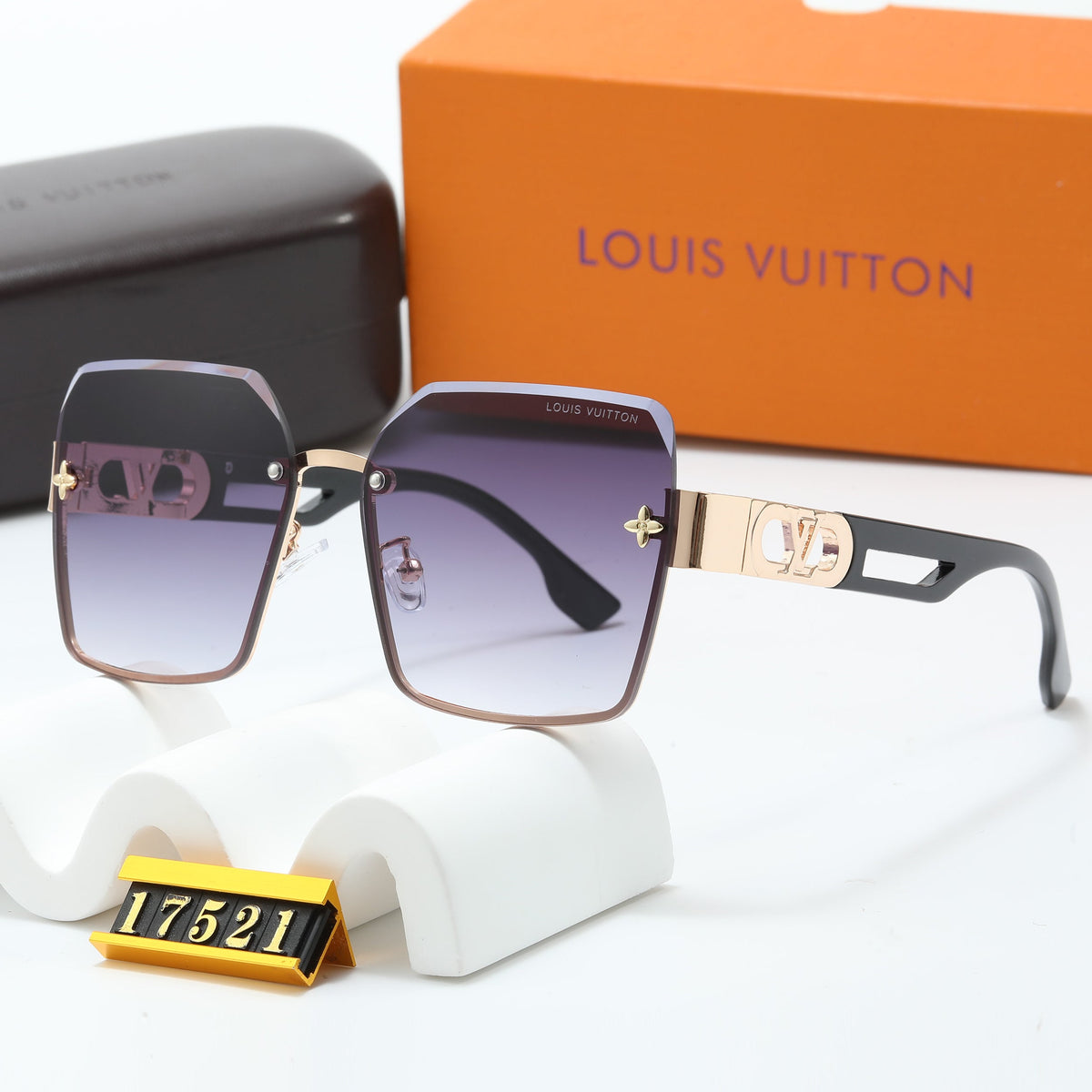 2026 6 Colors Fashion Square Frame Sunglasses 17521