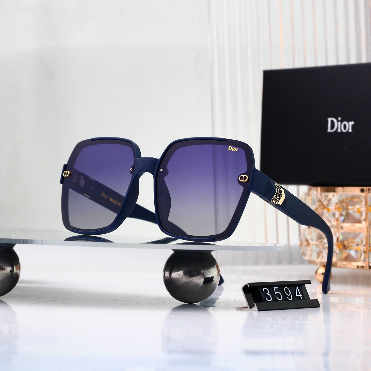 2026 Half Frame Square Gradient Sunglasses