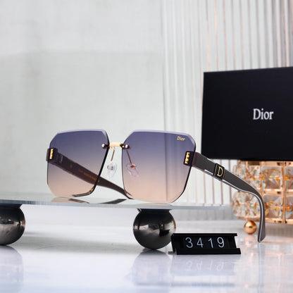 2026 Half Frame Square Gradient Sunglasses