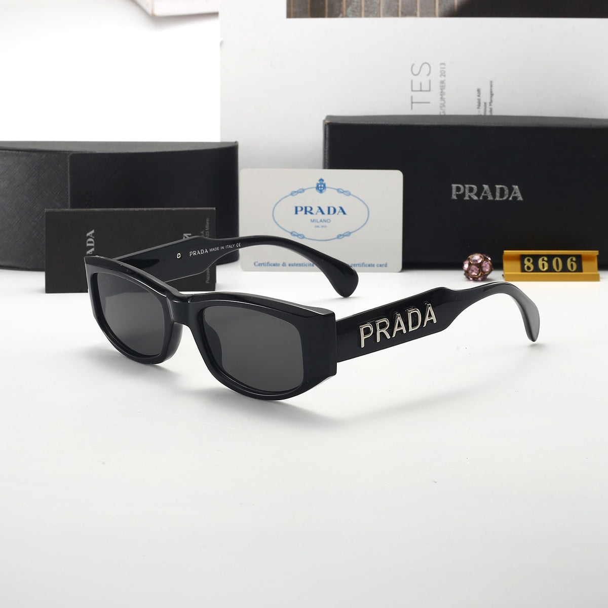 2026 5 colors thin frame sunglasses  8606