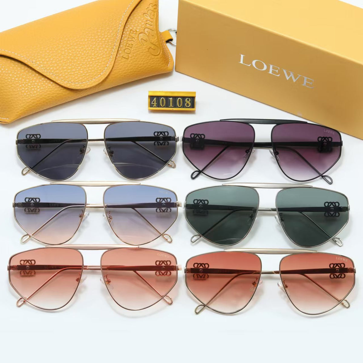 2026 5 colors of  fashionable and popular women's sunglasses 40108