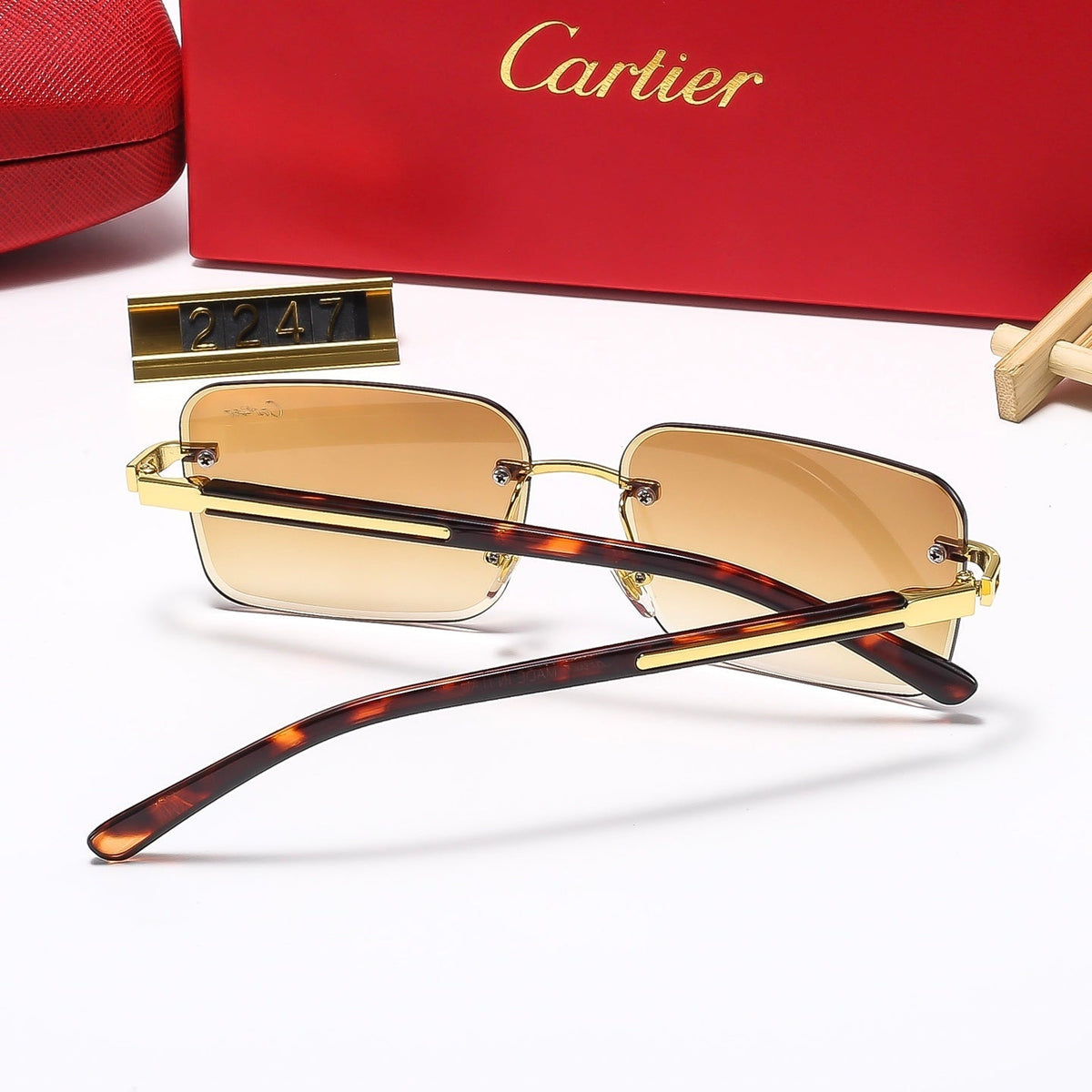 2025 5 colors new frameless plain sunglasses 2246