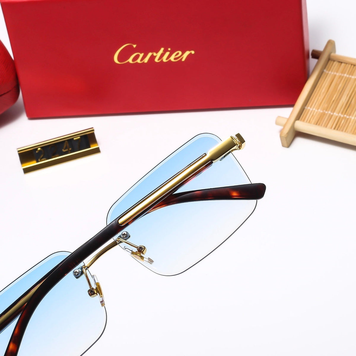 2025 5 colors new frameless plain sunglasses 2246