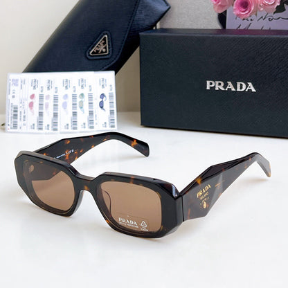 2024 Triangle logo rectangular cut anti-glare sunglasses