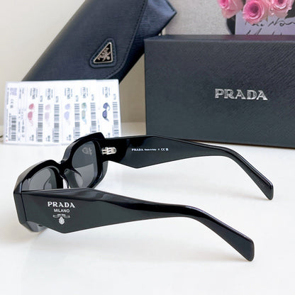 2024 Triangle logo rectangular cut anti-glare sunglasses