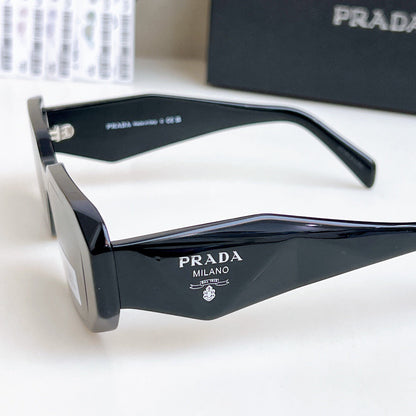 2024 Triangle logo rectangular cut anti-glare sunglasses