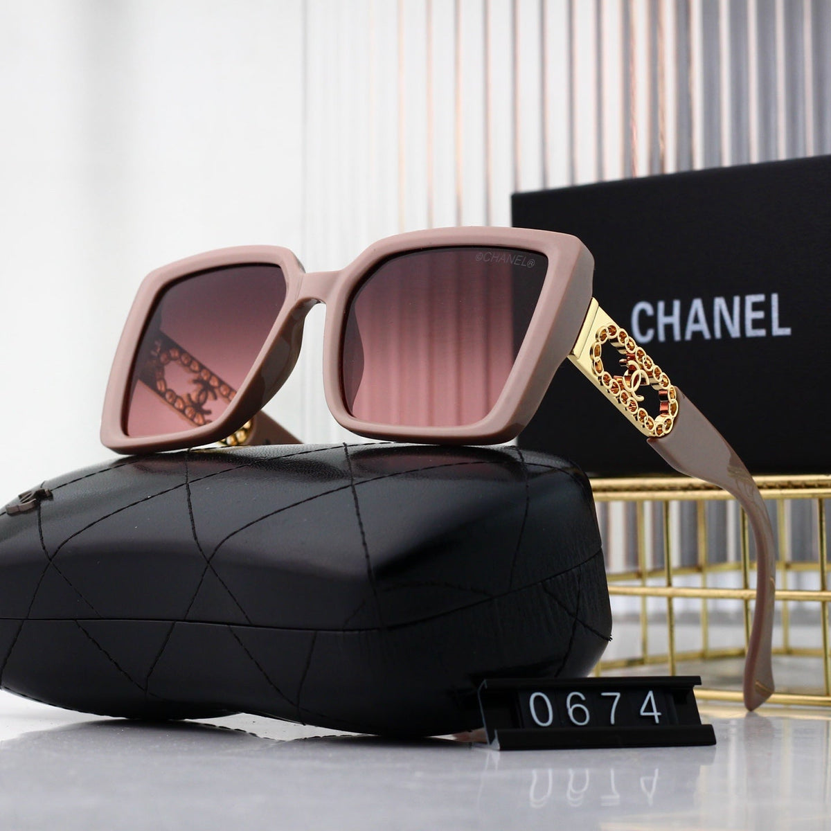 2026 Square full frame new sunglasses 0674