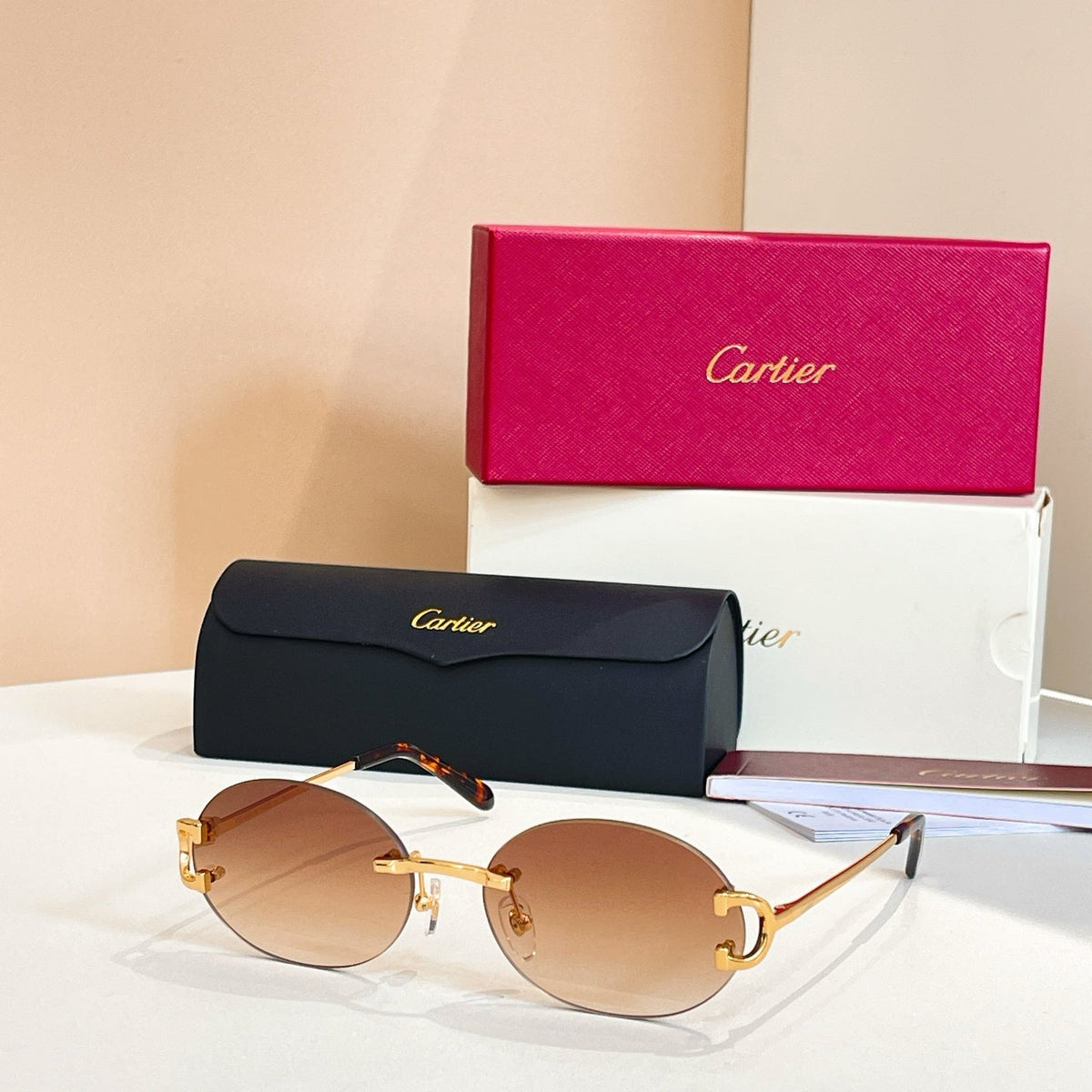 2026 3 color frameless sunglasses
