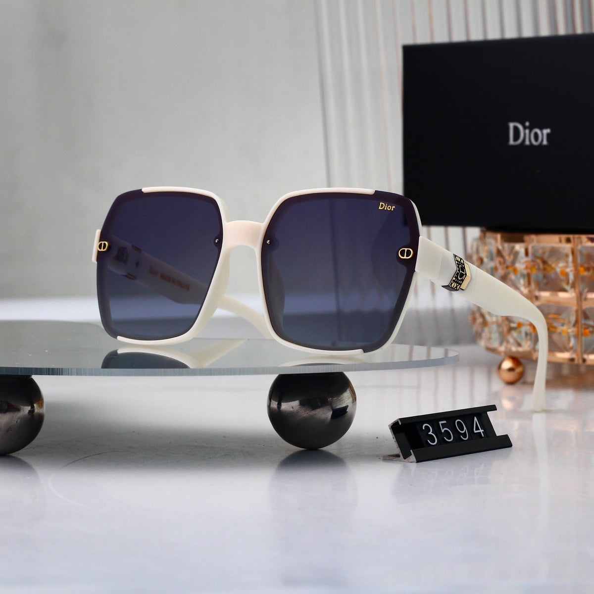 2026 Half Frame Square Gradient Sunglasses