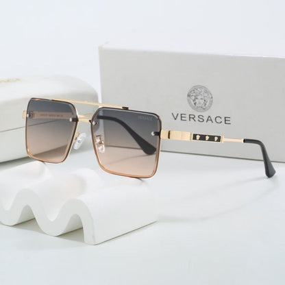 2026 Gradient two-tone metal square sunglasses