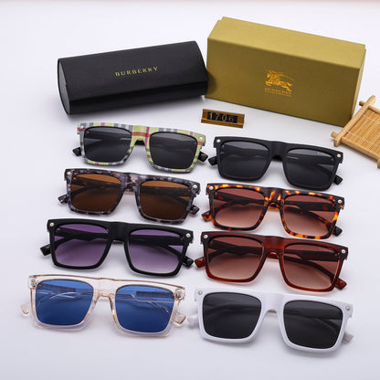 2025 Square Plaid Vintage Sunglasses