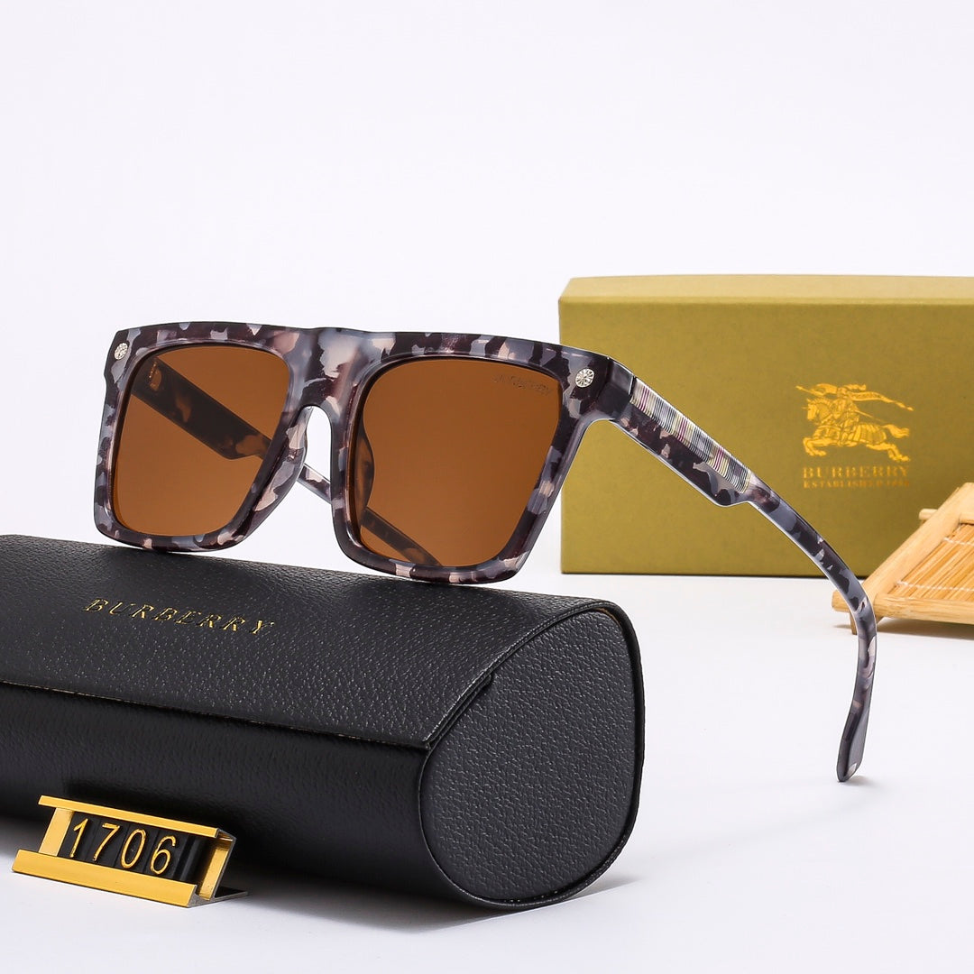 2025 Square Plaid Vintage Sunglasses