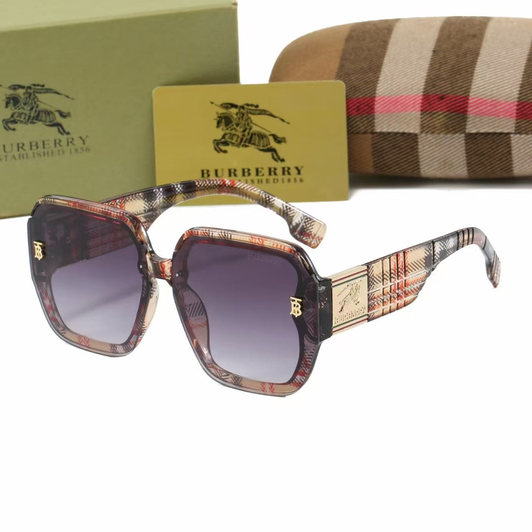 2026 Retro Checkered Square Sunglasses