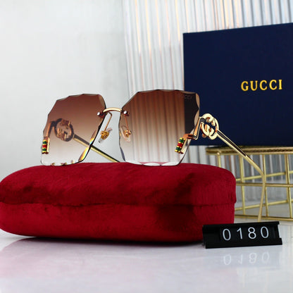 2024 Metal Logo Frameless HD Sunglasses