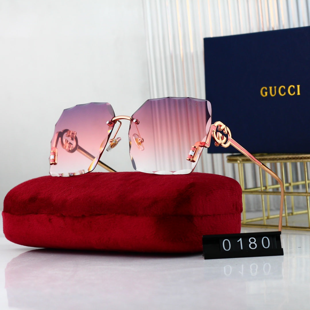 2024 Metal Logo Frameless HD Sunglasses