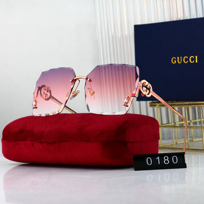 2024 Metal Logo Frameless HD Sunglasses