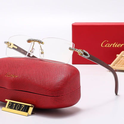 2026 6 Colors Diamond Frameless Sunglasses 2107