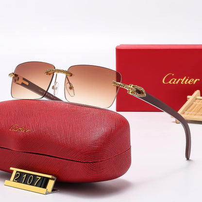 2026 6 Colors Diamond Frameless Sunglasses 2107