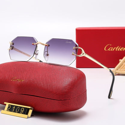 2024 5 ColorsFashion Frameless Sunglasses2109