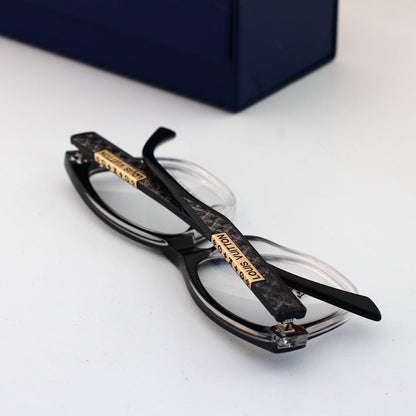 2026 Vintage Embossed Frame Glasses