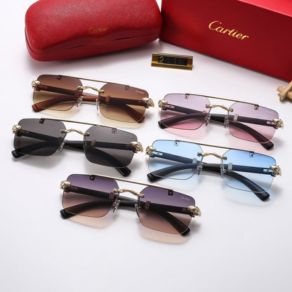 2026 Frameless leopard sunglasses 2115