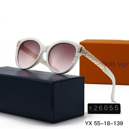 2026 Vintage Embossed Metal Frame Round Sunglasses