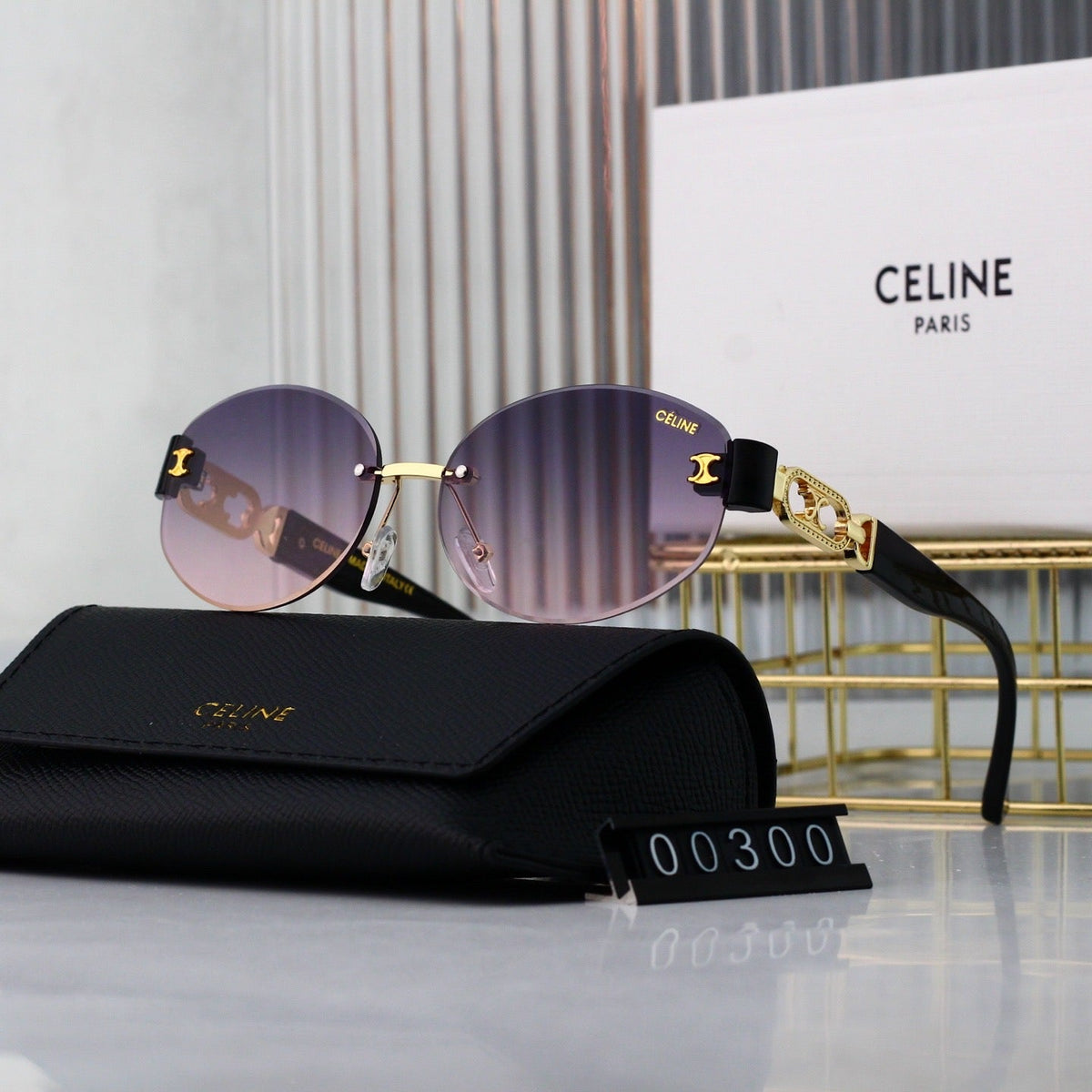2026 Retro Rimless Round Metal Sunglasses
