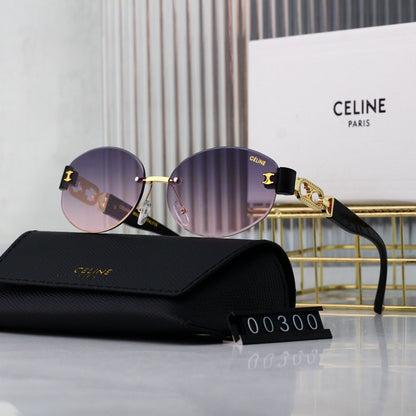 2026 Retro Rimless Round Metal Sunglasses