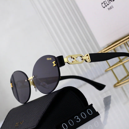 2026 Retro Rimless Round Metal Sunglasses
