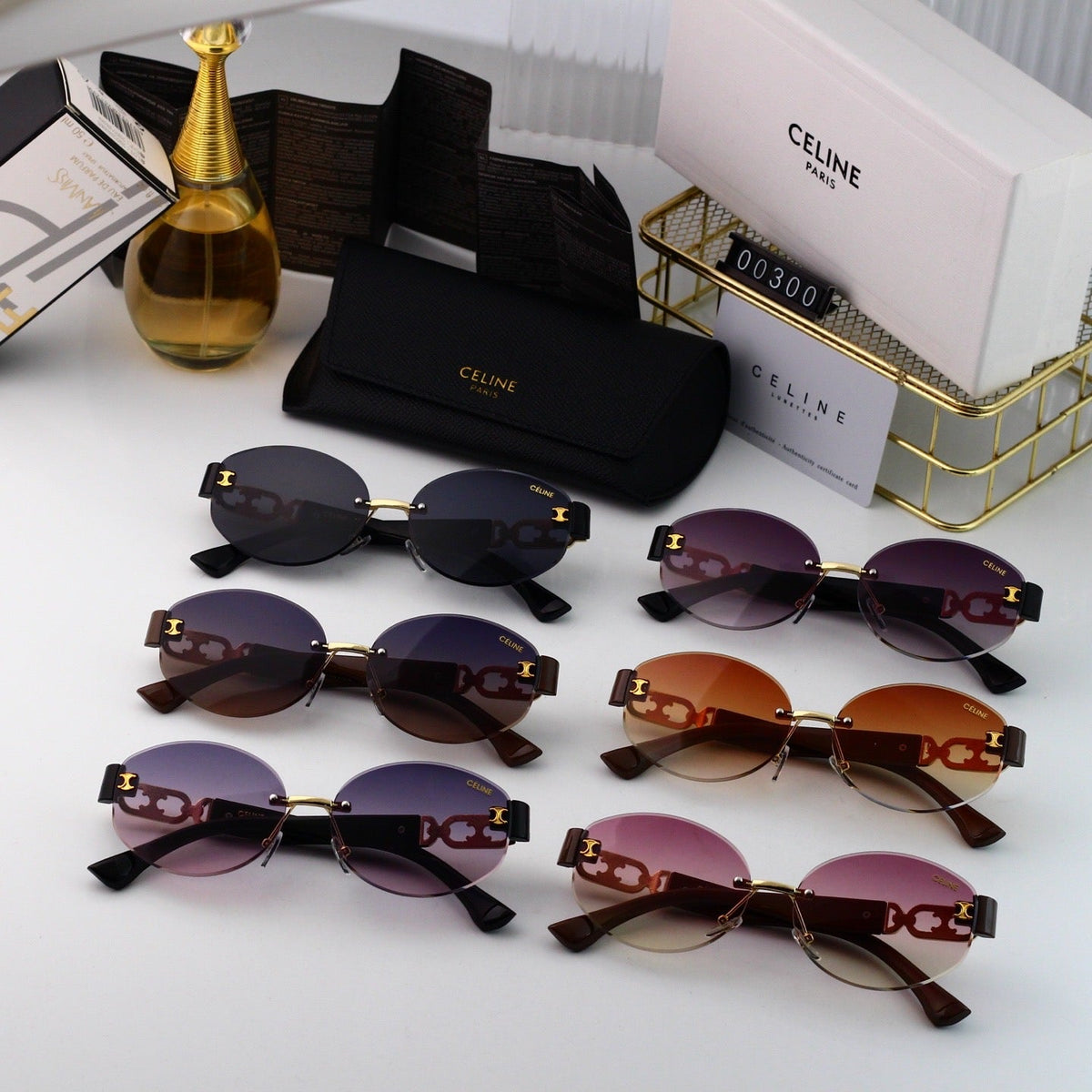 2026 Retro Rimless Round Metal Sunglasses